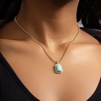 Simple Fashion Stone Pendant Retro Sweater Chain Crystal Agate Clavicle Chain main image 5