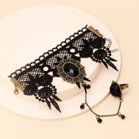 Retro Palace Gothic Lolita Bracelet New Accessories Dark Lace Bracelet main image 5