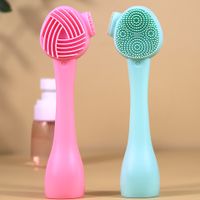 Double-headed Silicone Facial Cleansing Brush Mud Mask Applying Brush Wholesale main image 1