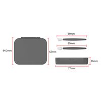 Neuer Kleiner Tragbarer Lidschattenpinsel Aus Silikon, Lippenpinsel, 4-teiliges Set main image 6