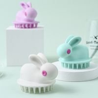 Cute Rabbit-shaped Soft Gel Shampoo Brush Hairdressing Tool main image 1