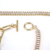 Fashion Geometric Tennis Chain Zircon Copper Bracelet Fashion Hand Jewelry main image 3