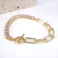 Fashion Geometric Tennis Chain Zircon Copper Bracelet Fashion Hand Jewelry main image 6
