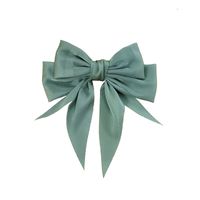 Morandi Color Bow Hairpin Chiffon Fabric Ribbon Steel Clip Korean Spring Clip main image 6