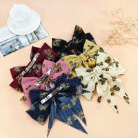 New Double-layer Big Bow Hairpin Korean Wide Fabric Back Head Clip main image 3