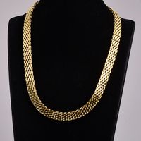 Simple Metal Clavicle Chain Braided Snake Bone Titanium Steel Necklace main image 2