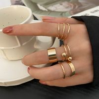 New Creative Simple Spiral Three-dimensional Cross Tail Ring 5-piece Set main image 1