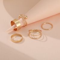 New Creative Simple Spiral Three-dimensional Cross Tail Ring 5-piece Set main image 3