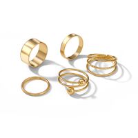 New Creative Simple Spiral Three-dimensional Cross Tail Ring 5-piece Set main image 6