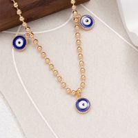 Fashion Demon Eye Fashion Turkey Round Blue Eyes Necklace main image 5