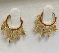Fashion Star Brass Gem Earrings main image 5