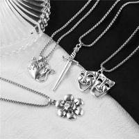 Fashion New Sweater Chain Heart Hip-hop Trend Cool Skull Clavicle Chain main image 2