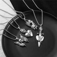 Fashion New Sweater Chain Heart Hip-hop Trend Cool Skull Clavicle Chain main image 3