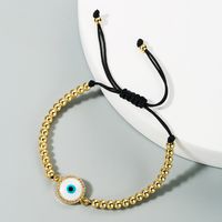 Fashion Trend Evil Eye Copper Inlaid Zircon Chain Simple Bracelet main image 3