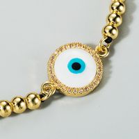 Fashion Trend Evil Eye Copper Inlaid Zircon Chain Simple Bracelet main image 4