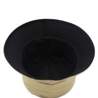 Retro Solid Color Leather Double-sided Fisherman Hat Basin Hat main image 5