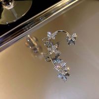 Fashion Rhinestone Butterfly Earrings Alloy Earrings Female sku image 1