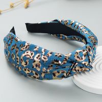 Fashion Sexy Leopard Print Fabric Headband Personality Simple Wide-brim Hair Accessories sku image 1