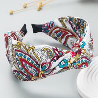 Korean Fashion New Retro Fabric Flower Headband Female Simple Knotted Headband sku image 1