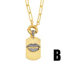 Geometric Inlaid Zircon Copper Creative Sweater Chain Hip-hop Tide Clavicle sku image 2