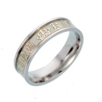 Couples Ring King And Queen Ring Stainless Steel Ring Luminous Jewelry Wholesale sku image 1