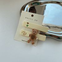 Resin Cute Bear Bangs Hairpin Female Cartoon Hairpin Small Side Clip Wholesale sku image 7