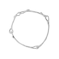 Pulsera De Plata De Ley Con Rama Retorcida Minimalista Simple De Moda S925 sku image 1