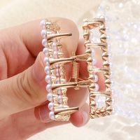 Mode-accessoires Große Goldeingelegte Perlen-haarspangen Luxus-haarspangen Für Frauen main image 6