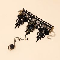 Retro Palace Gothic Lolita Bracelet New Accessories Dark Lace Bracelet sku image 1