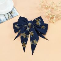New Double-layer Big Bow Hairpin Korean Wide Fabric Back Head Clip sku image 1