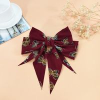 New Double-layer Big Bow Hairpin Korean Wide Fabric Back Head Clip sku image 2