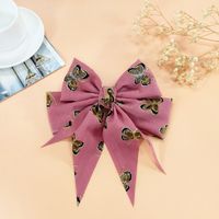 New Double-layer Big Bow Hairpin Korean Wide Fabric Back Head Clip sku image 3
