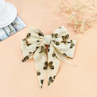 New Double-layer Big Bow Hairpin Korean Wide Fabric Back Head Clip sku image 6