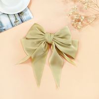 Morandi Color Bow Hairpin Chiffon Fabric Ribbon Steel Clip Korean Spring Clip sku image 7