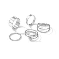 New Creative Simple Spiral Three-dimensional Cross Tail Ring 5-piece Set sku image 1