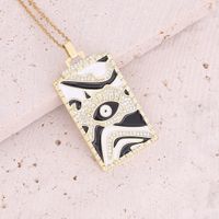 2022 New Dripping Eye Necklace Virgin Mary Square Brand Pendant Copper Necklace sku image 8