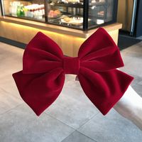 Red Bow Hair Ring Female Christmas Hairpin Hair Rope New Year Hair Accessory sku image 8