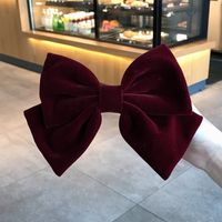 Red Bow Hair Ring Female Christmas Hairpin Hair Rope New Year Hair Accessory sku image 9