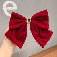 Red Bow Hair Ring Female Christmas Hairpin Hair Rope New Year Hair Accessory sku image 12