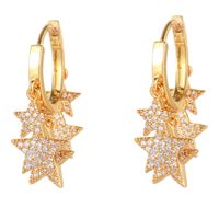 Fashion Star Brass Gem Earrings sku image 4
