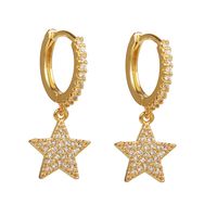 Fashion Star Brass Gem Earrings sku image 1