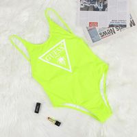 New European And American Sexy Solid Color Swimwear Ladies One-piece Swimsuit sku image 11