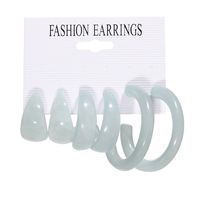Fashion Geometric Three-dimensional C-shaped Creative Earrings 3 Pairs Set sku image 16