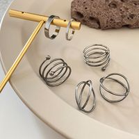 European And American Fashion Retro New Geometric Circle Round Joint Ring 6-piece Set main image 5