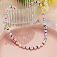 Fashion Contrast Color Heart Color Beaded Necklace main image 3