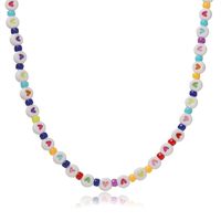 Fashion Contrast Color Heart Color Beaded Necklace main image 6