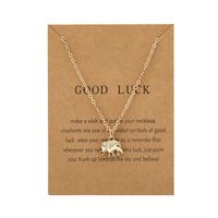 Creative Perle Plume Rétro Lettre Papier Carte Papillon Éléphant Chat Collier En Gros main image 3