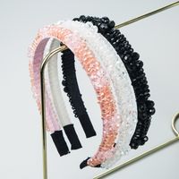 Korean Style Thin Side Crystal Headband 3pcs Of Set main image 1