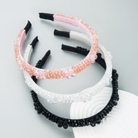 Korean Style Thin Side Crystal Headband 3pcs Of Set main image 3