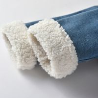 Children's Imitation Lamb Wool Lining Denim Jacket Fashionable Thick Denim Top main image 4